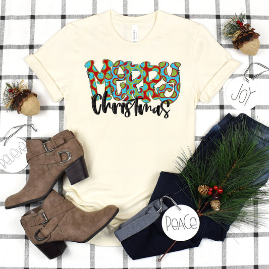 Merry Christmas Polka Dots #2906 DTF Transfer