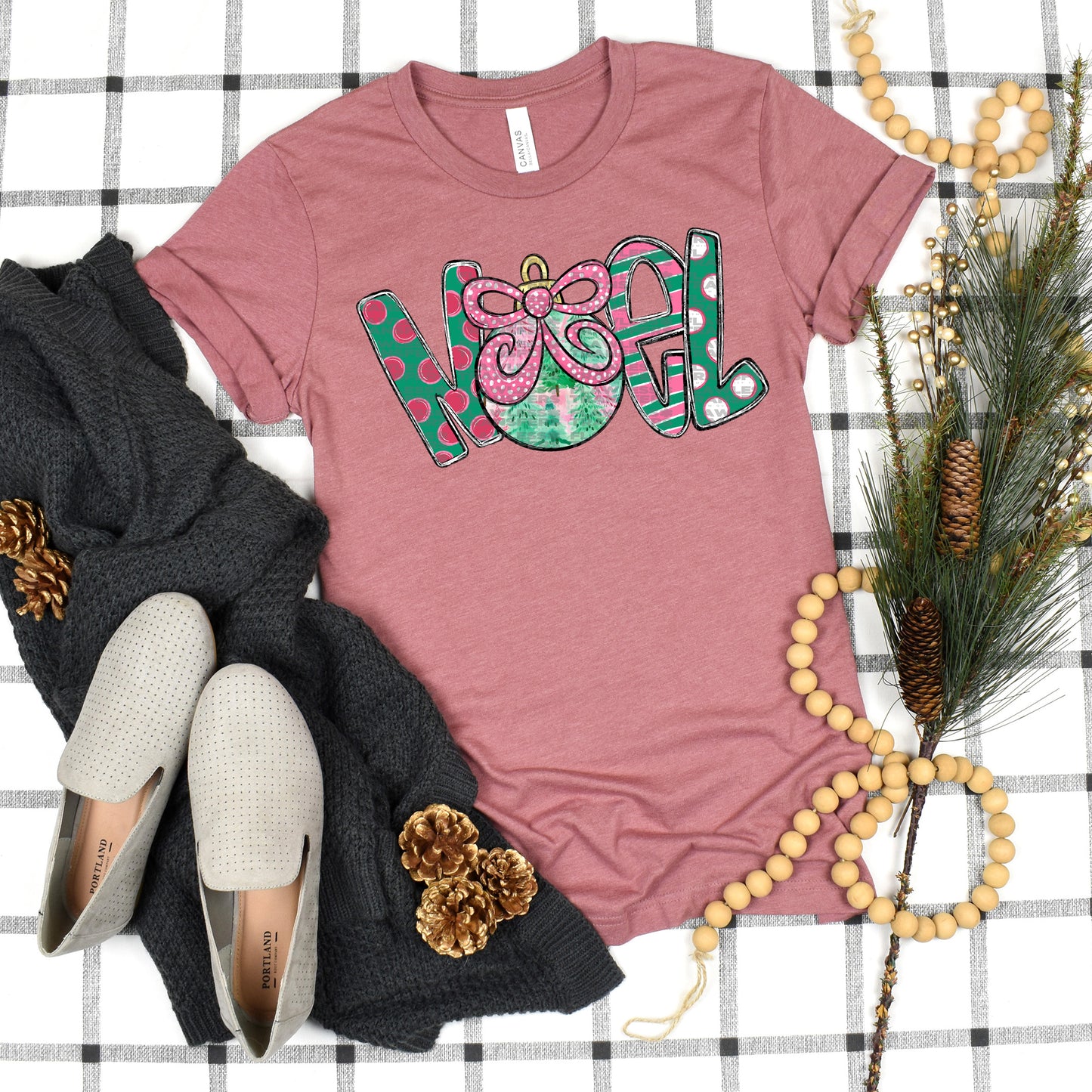 Noel Christmas Trees Ornament #2909 DTF Transfer