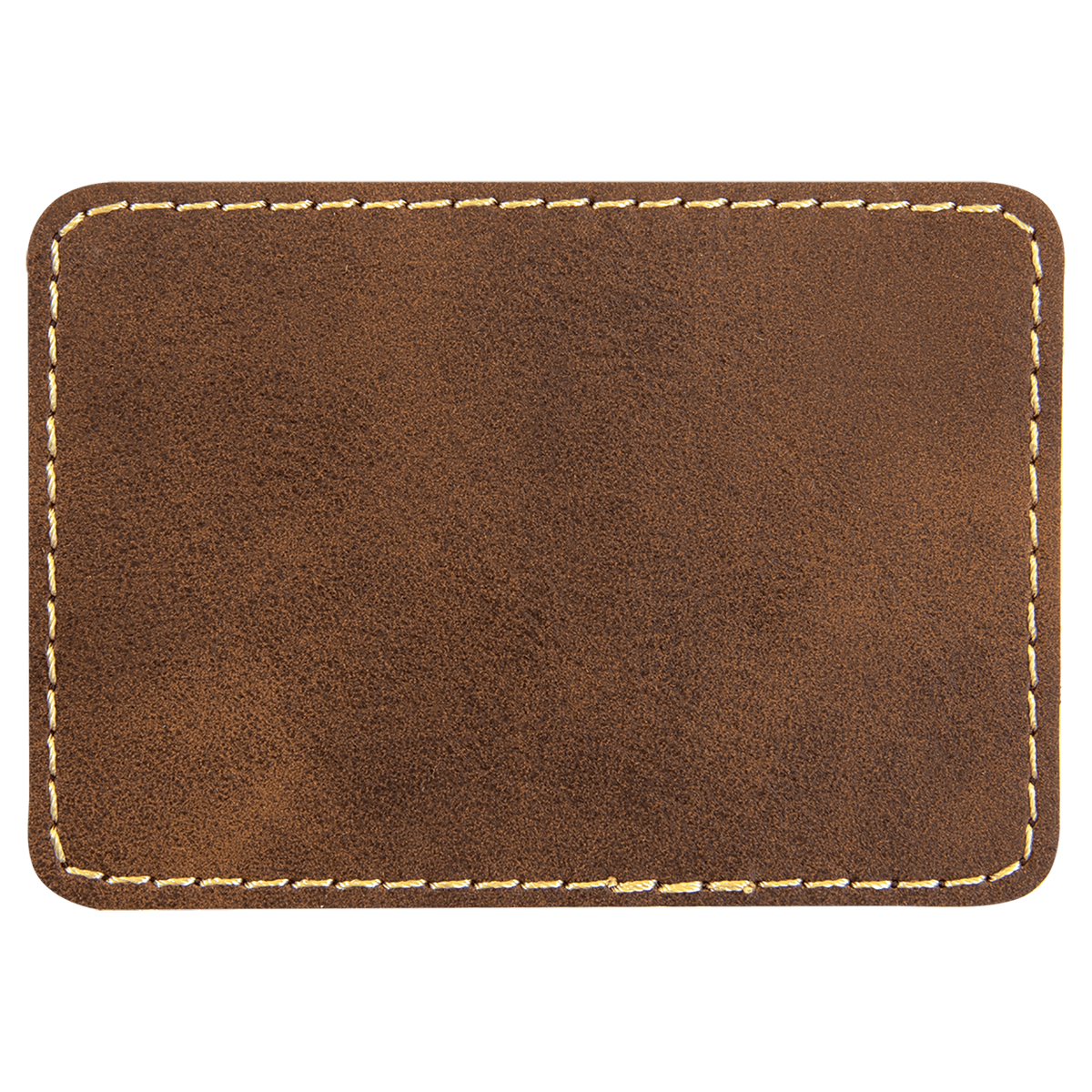 3 1/2" x 2 1/2" Rectangle Rustic/Gold Leatherette Patch with Adhesive