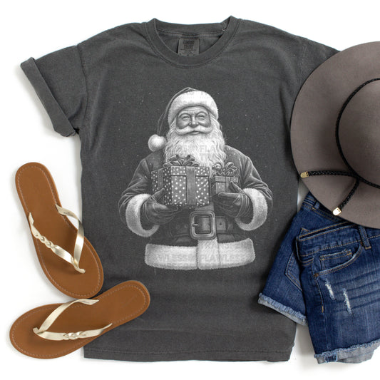 Santa Claus Holding Gifts #2807 DTF Transfer