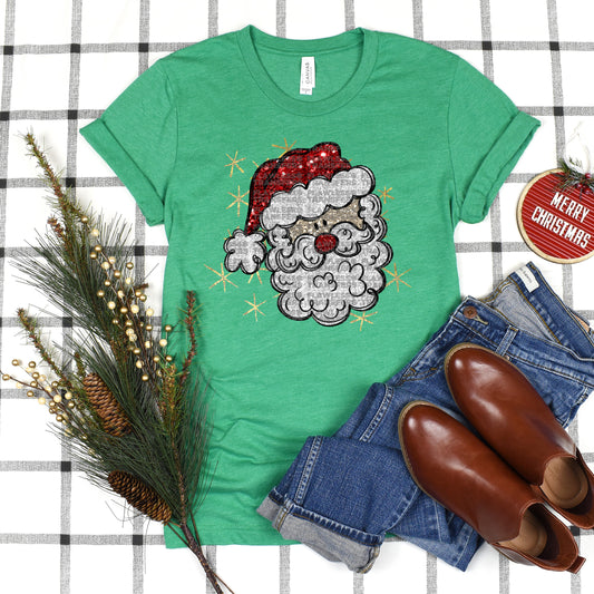 Santa Glitter Bling #2915 DTF Transfer