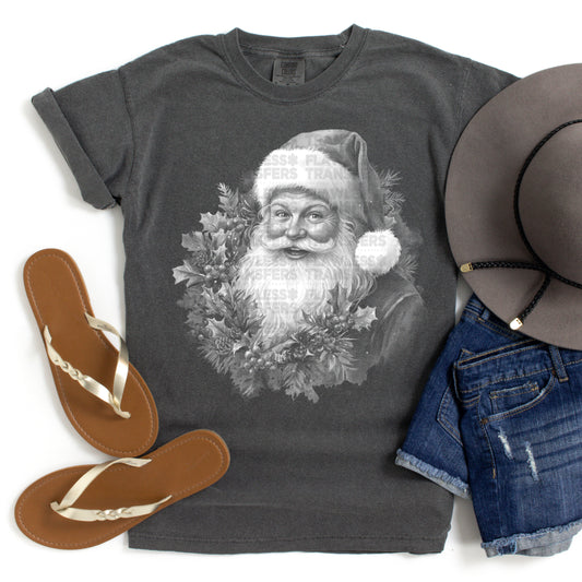 Santa Holly Wreath #2809 DTF Transfer