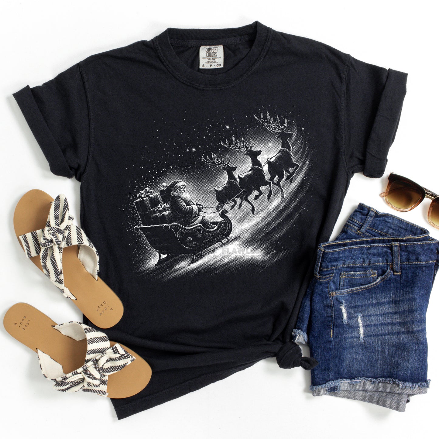 Santa Sleigh Ride #2921 DTF Transfer