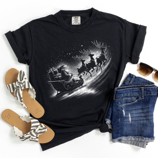 Santa Sleigh Ride #2921 DTF Transfer