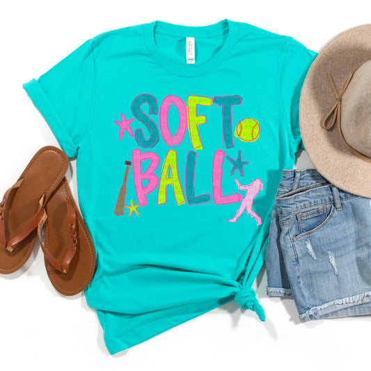 Softball Vibrant #3044 DTF Transfer