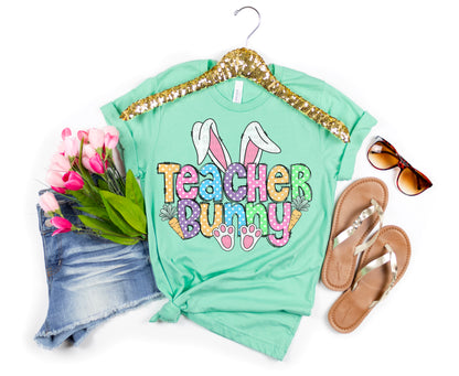 Teacher Bunny #1152 DTF Transfer