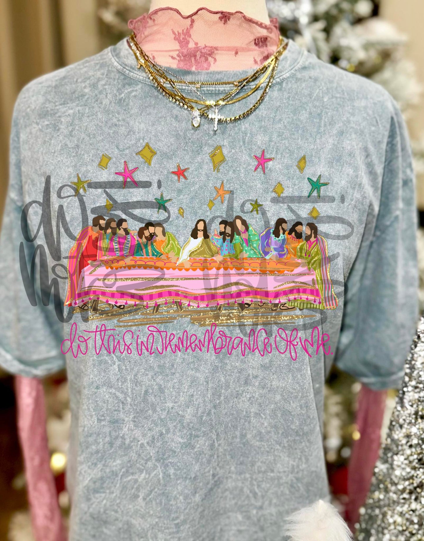 The Lords Supper With Glitter #2975 DTF Transfer