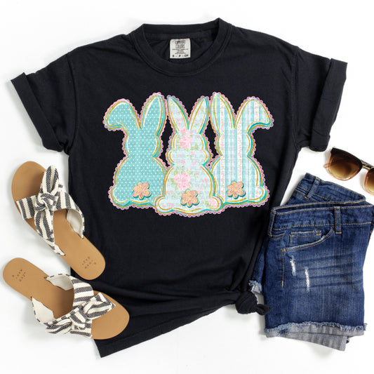 Trio Easter Bunnies #3894 DTF Transfer