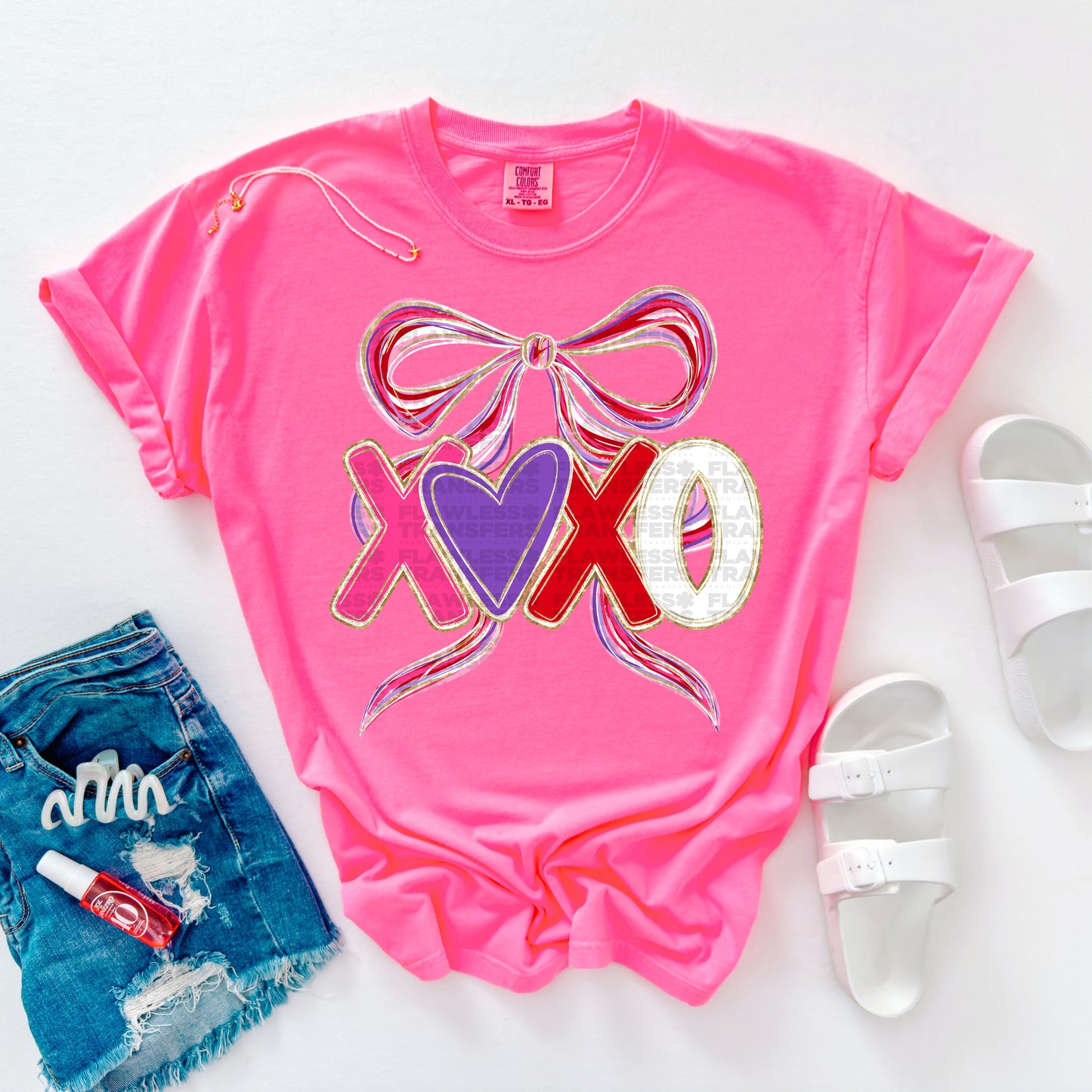 XOXO Coquette Bow No Stars #2979 DTF Transfer