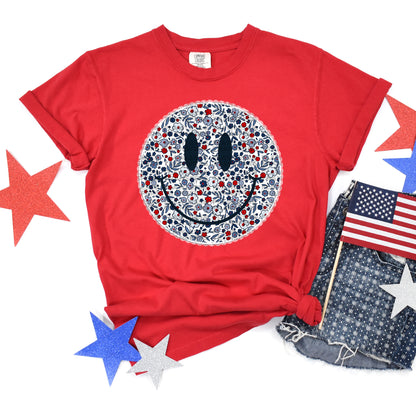 American Smiley #0022 DTF Transfer