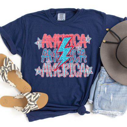 America Stacked #0024 DTF Transfer