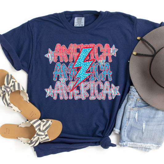 America Stacked #2169 DTF Transfer