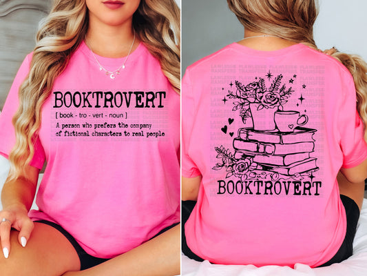 Booktrovert DTF Transfer - Pocket and Back Print SET