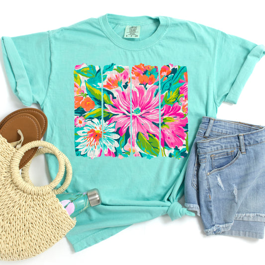 Bright Floral Brushstrokes #2379 DTF Transfer