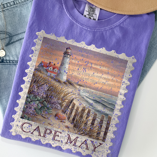 Cape May Vintage Stamp DTF Transfer