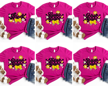 Checkered Floral Pencil Back To School #2194 DTF Transfer