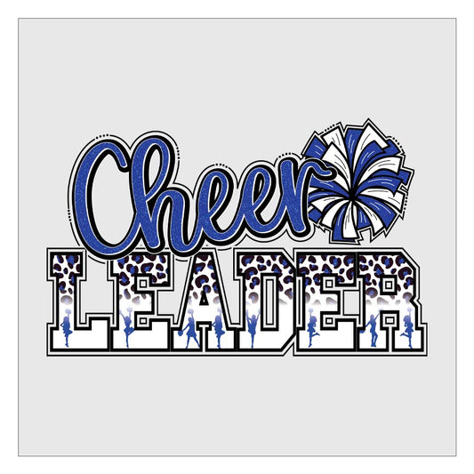 Cheerleader - Blue and White DTF Transfer
