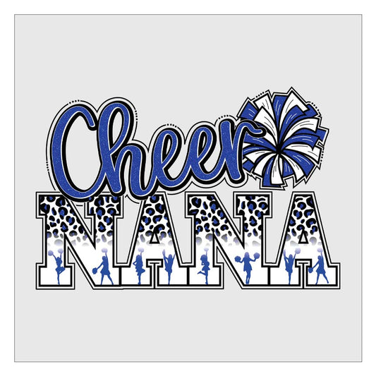 Cheer Nana - Blue and White DTF Transfer