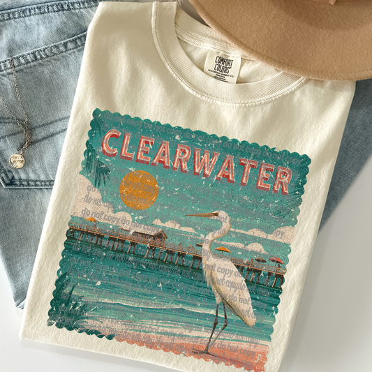Clearwater Vintage Stamp DTF Transfer