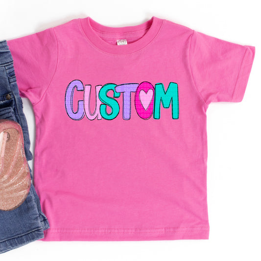 Custom Personalized Hearts Girl Alpha Pack DTF Transfer