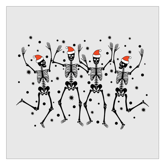 Dancing Christmas Skeletons - Design 1 DTF Transfer