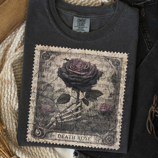 Death Rose Vintage Stamp #2305 DTF Transfer