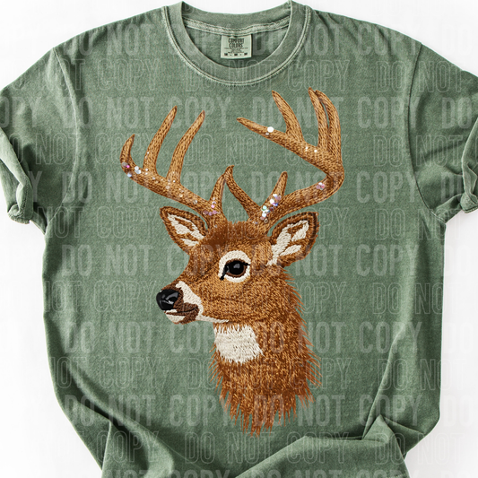 Deer Faux Yarn #2593 DTF Transfer
