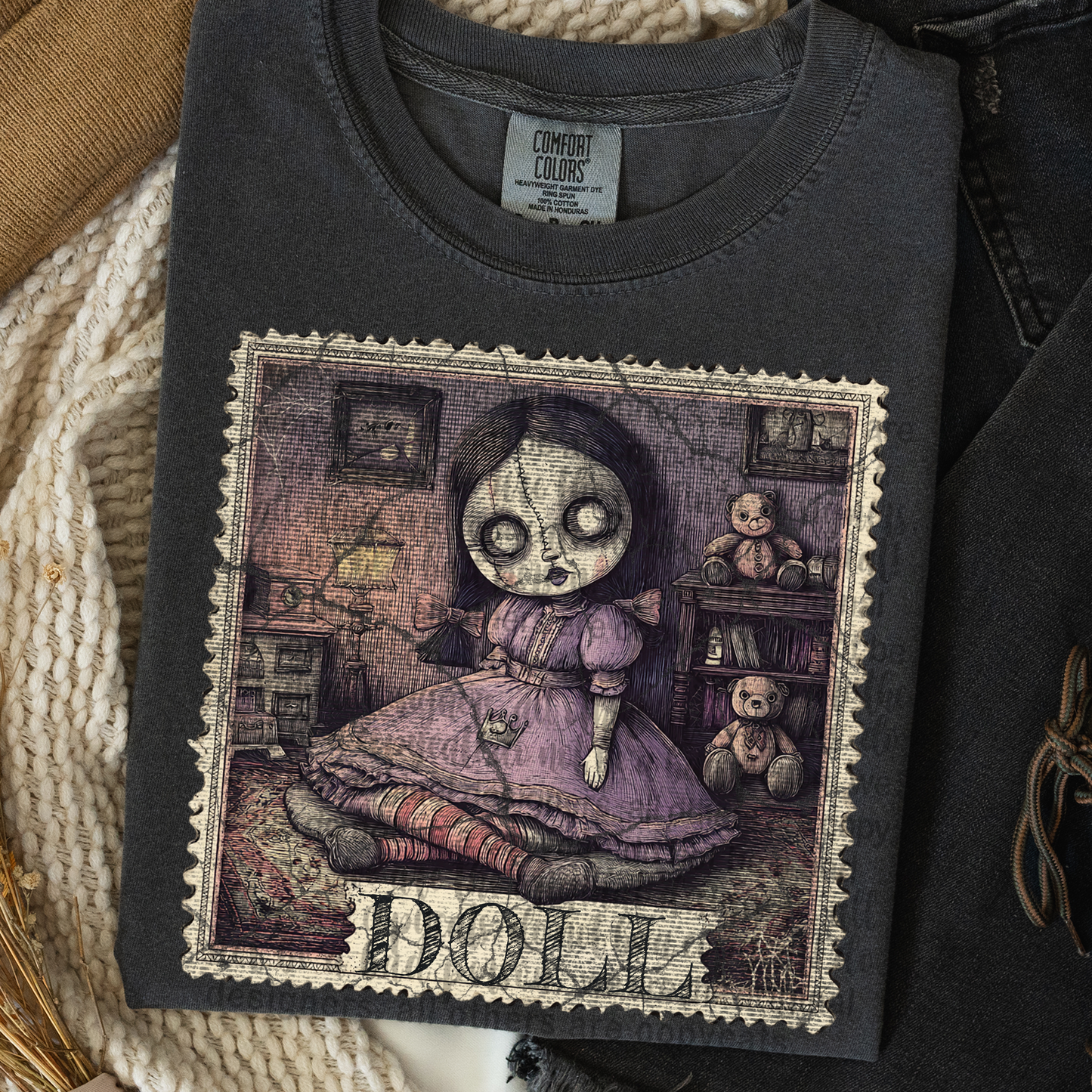 Doll Vintage Stamp #2306 DTF Transfer