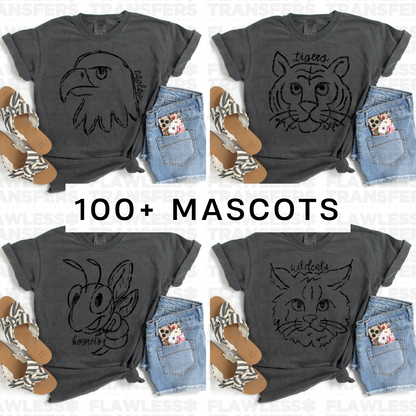 Doodle Mascots #2262 DTF Transfer