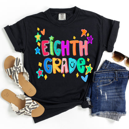 All Grades Back To School Doodles No Glitter #2254 DTF Transfer