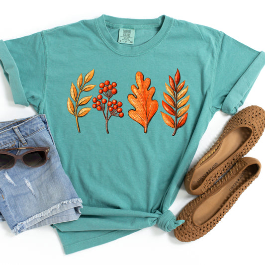 Fall Floral Leaves #0030 DTF Transfer