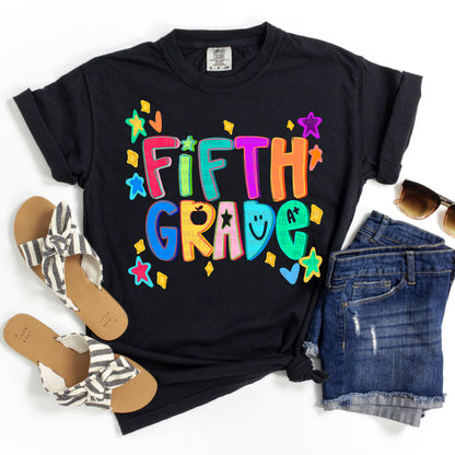 All Grades Back To School Doodles No Glitter #2254 DTF Transfer