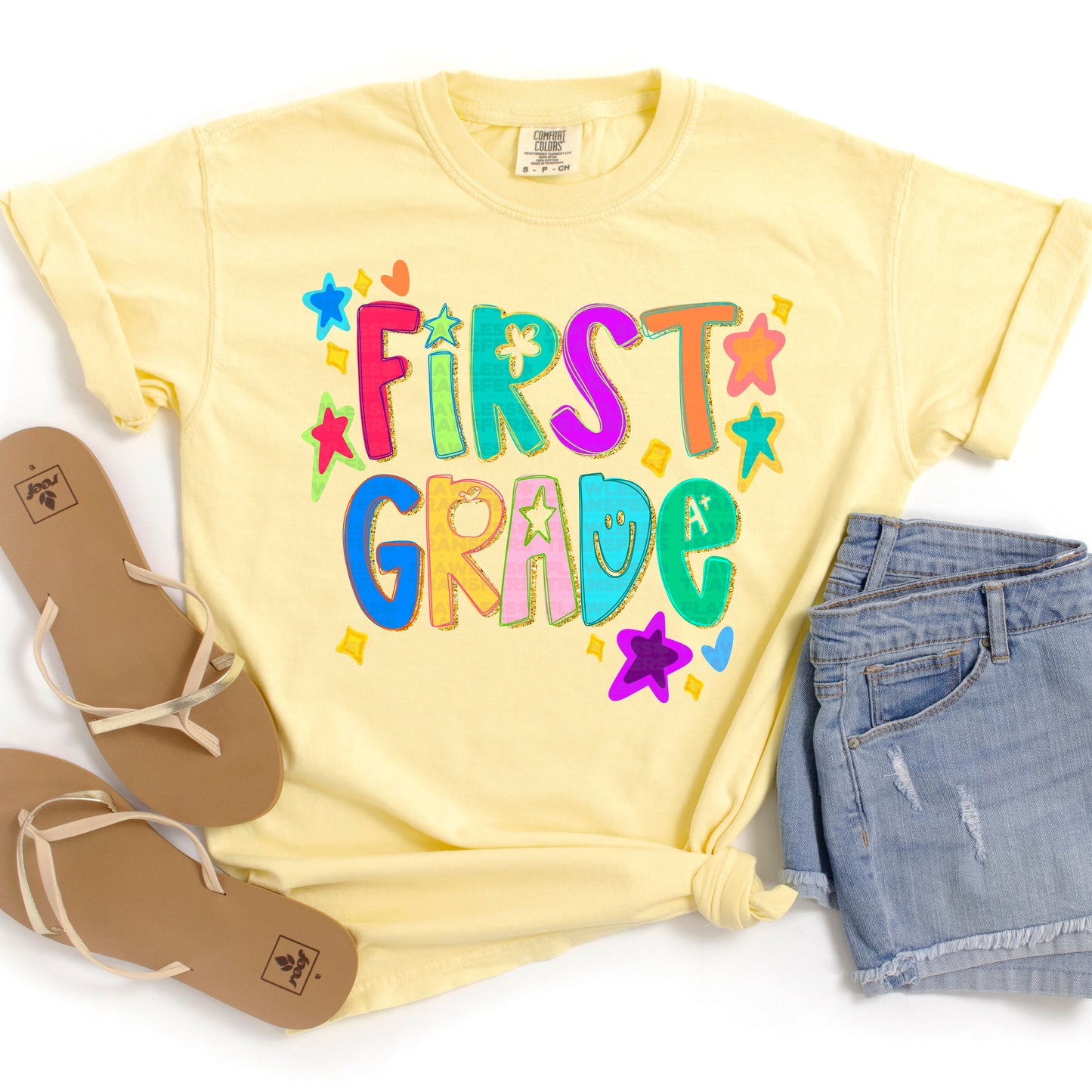 All Grades Back To School Doodles With Glitter #2252 DTF Transfer