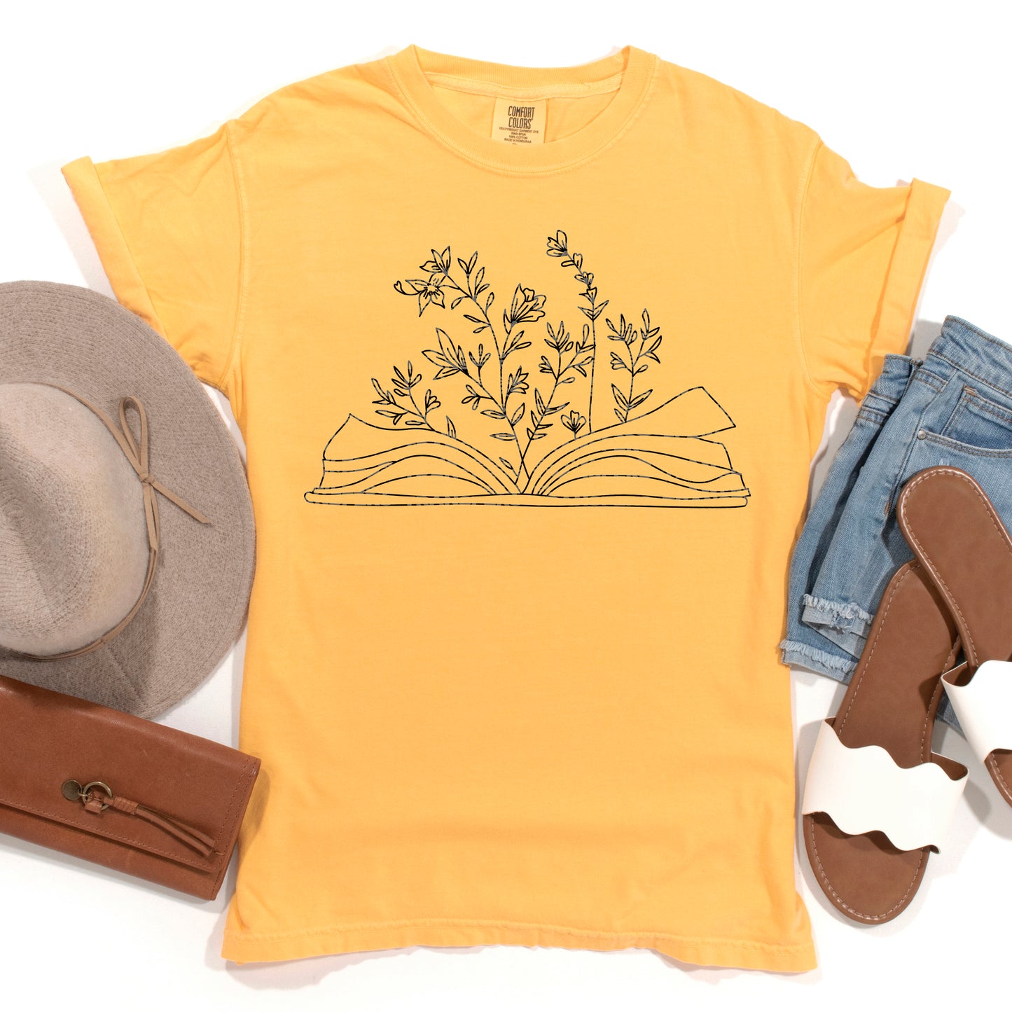 Floral Book DTF Transfer