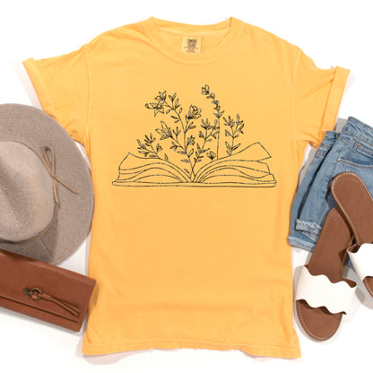 Floral Book DTF Transfer
