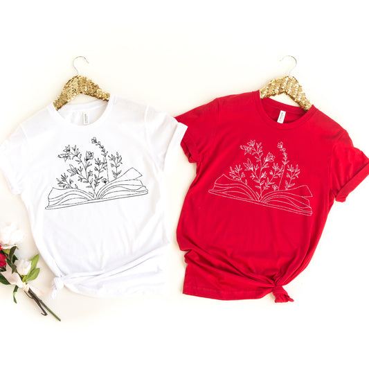 Floral Book DTF Transfer