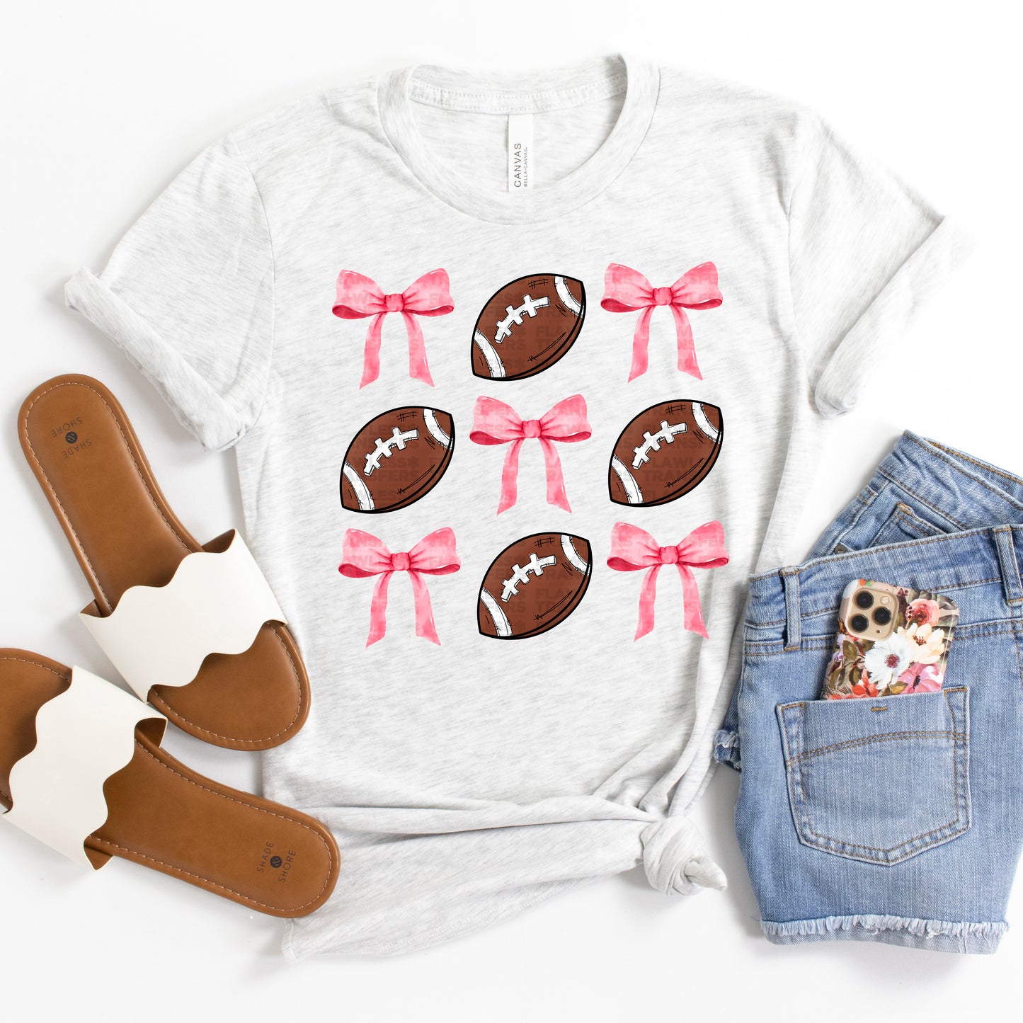 Football Pink Bow Coquette DTF Transfer