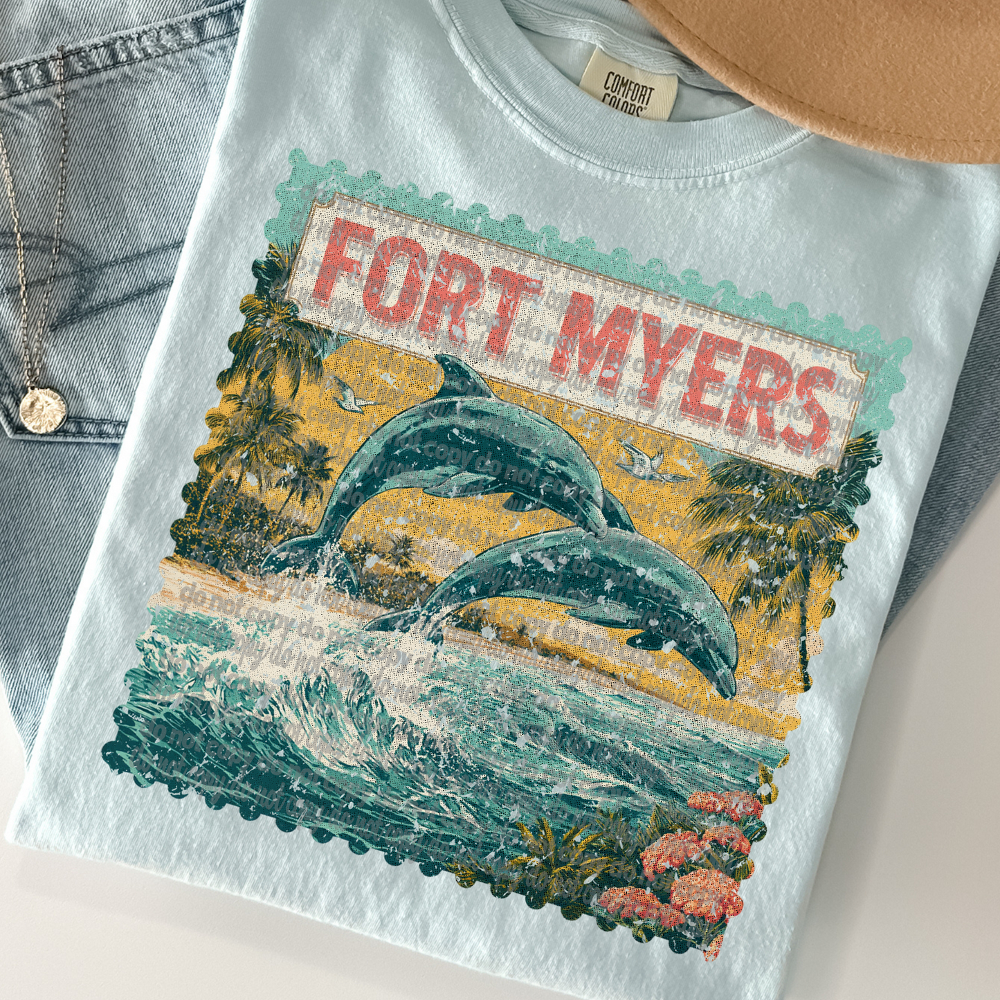 Fort Myers Vintage Stamp DTF Transfer
