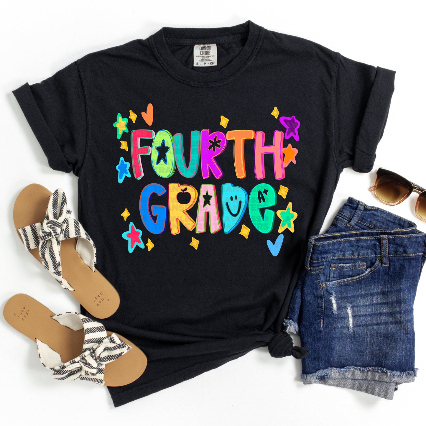 All Grades Back To School Doodles No Glitter #2254 DTF Transfer