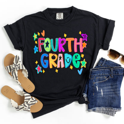 All Grades Back To School Doodles No Glitter #2254 DTF Transfer