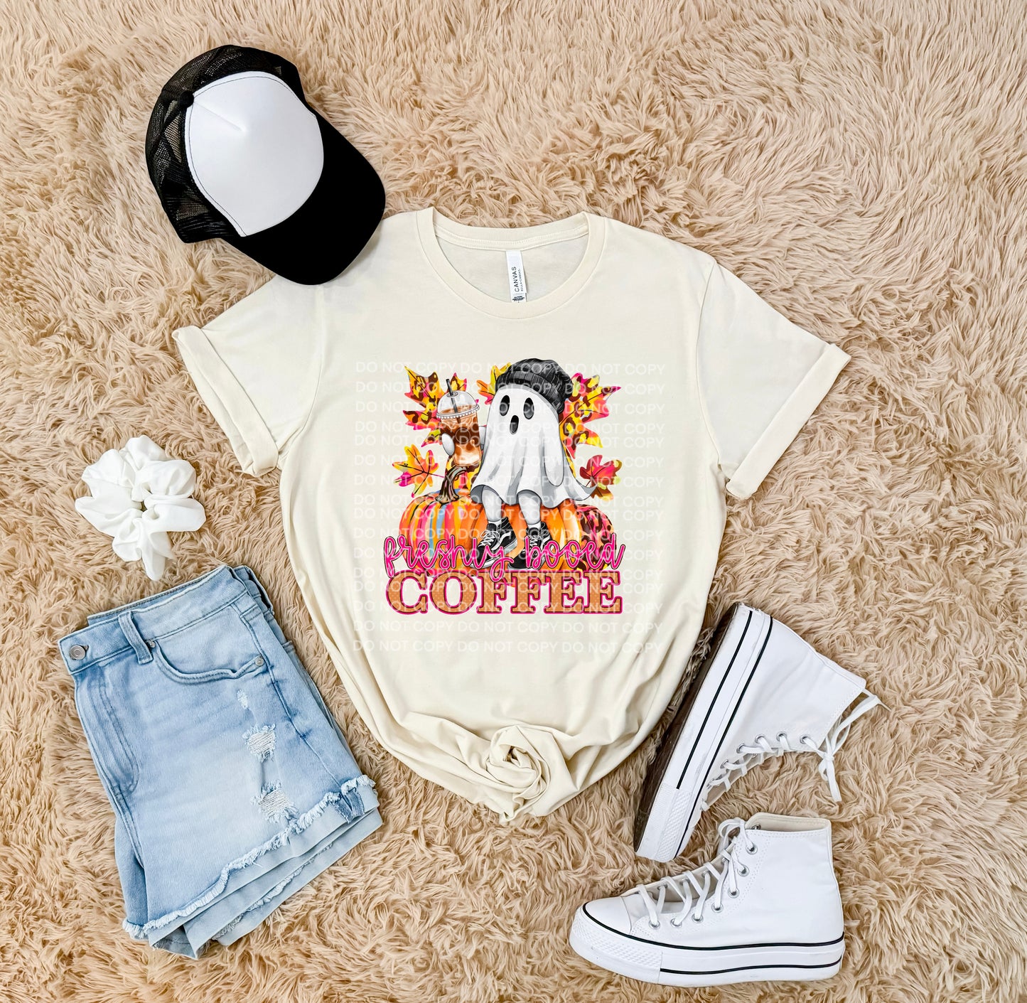 Freshly Booed Coffee Ghost #2237 DTF Transfer