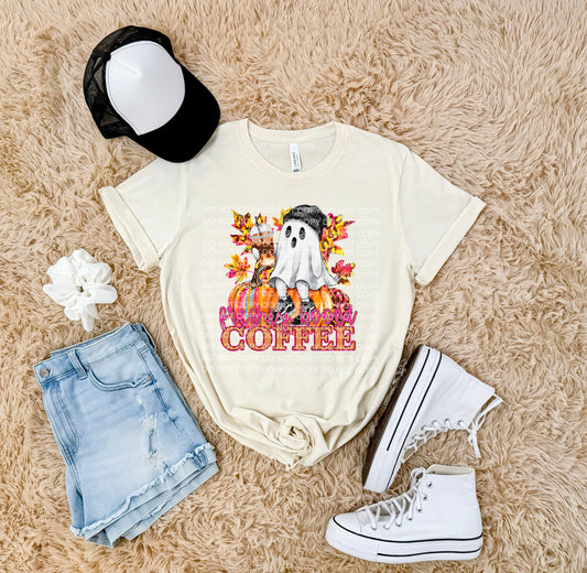 Freshly Booed Coffee Ghost #2237 DTF Transfer