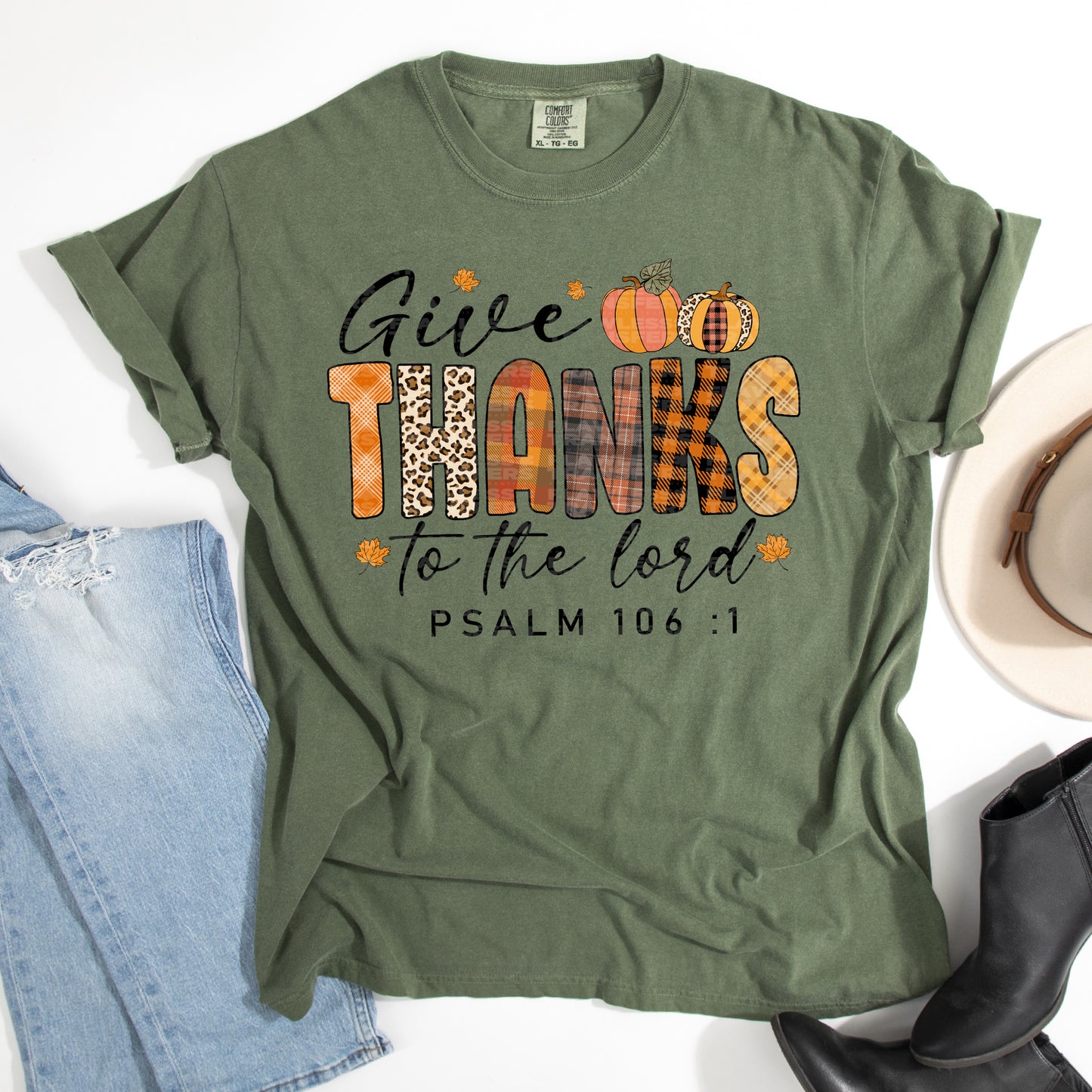 Give Thanks To The Lord #2554 DTF Transfer