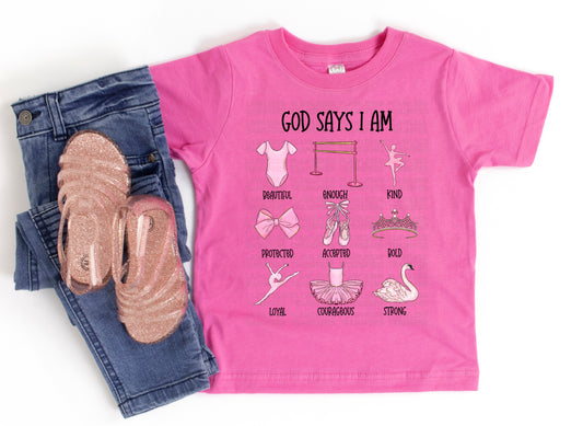 God Says I Am - Dancer DTF Transfer