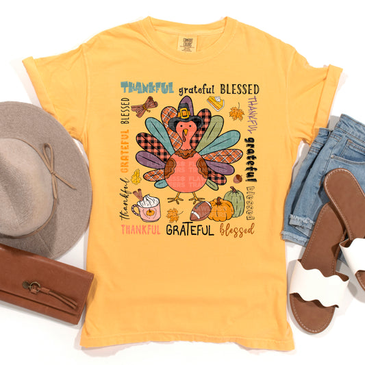 Grateful Thankful Blessed #2559 DTF Transfer