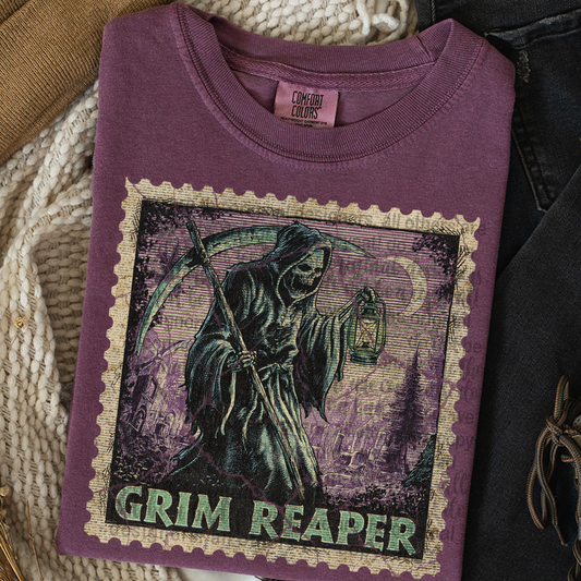Grim Reaper Vintage Stamp #2309 DTF Transfer