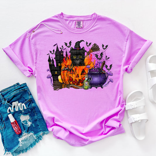 Halloween Black Cat #2501 DTF Transfer