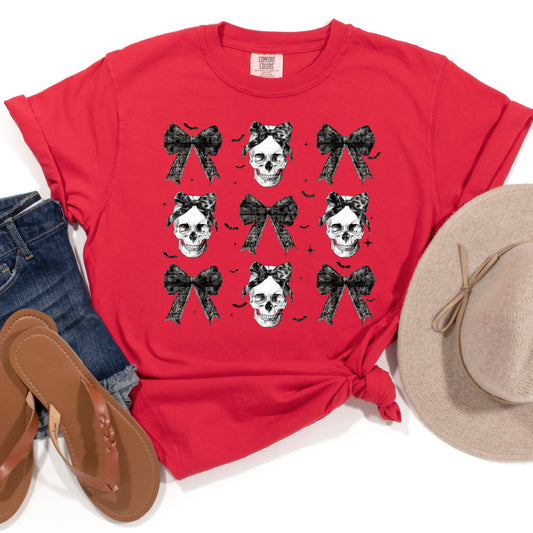Halloween Skull Coquette Bow #2460 DTF Transfer