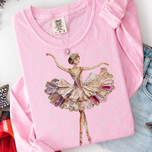 Hand Painted Ballerina #2757 DTF Transfer