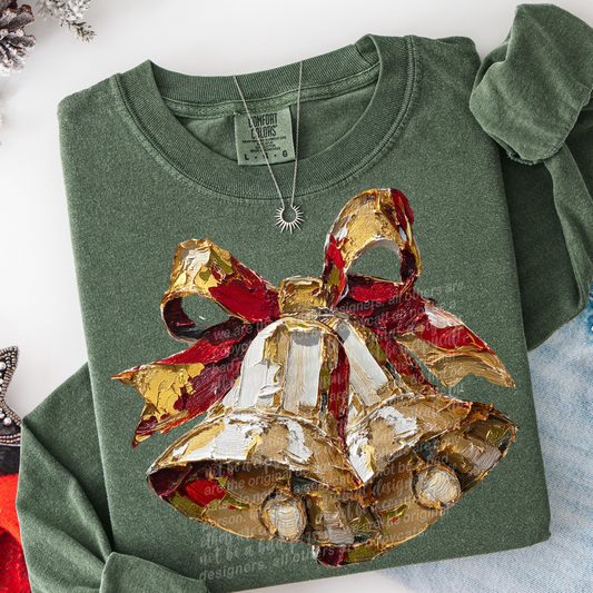 Hand Painted Christmas Bells #2760 DTF Transfer